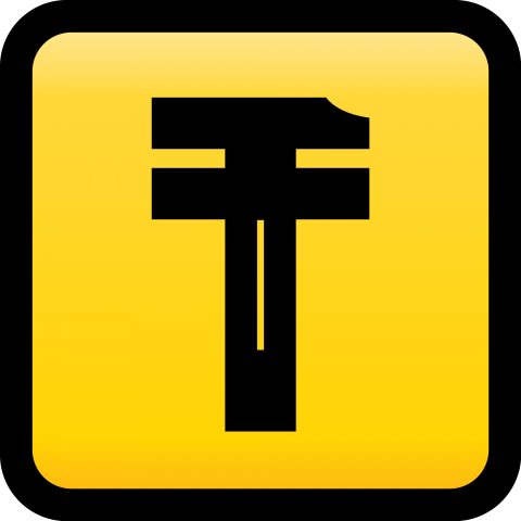 Auto-Repair-Shop-black-fix-repair-Icon-on-yellow-background