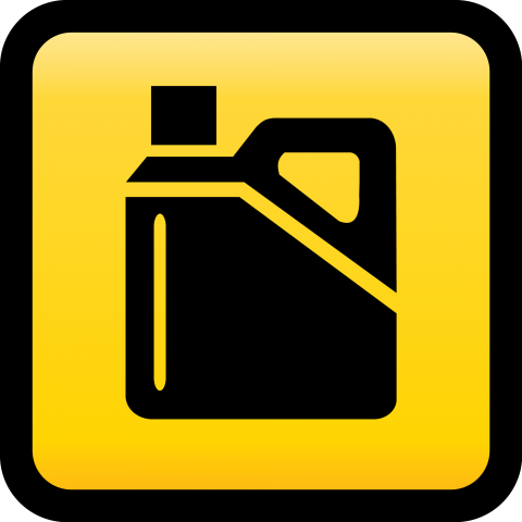 Auto-Repair-Shop-black-refill-oil-bottle-Icon-on-yellow-background