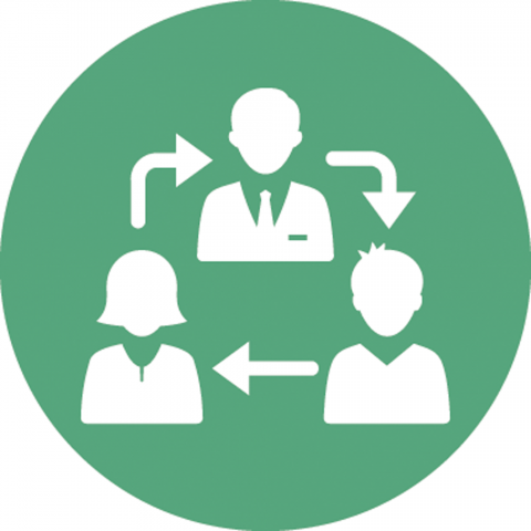 Management-Business-network-chat-cycle-green-circul-Icon