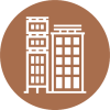 Business-building-place-on-brown-circul-Icon