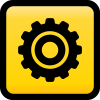 Auto-Repair-Shop-black-setting-wheel-Icon-on-yellow-background